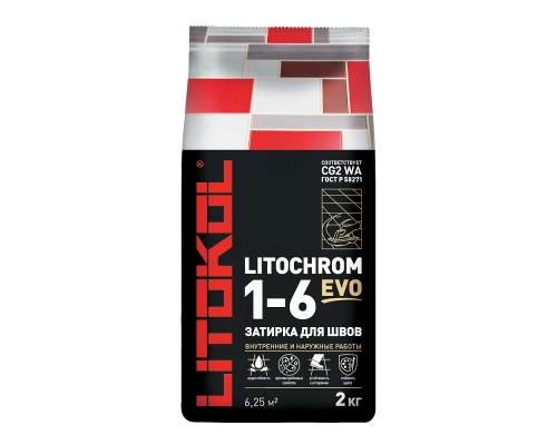 LITOCHROM 1-6 EVO LE.115 Светло-серый 2kg,Al.bag Litokol