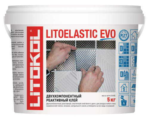 LITOELASTIC EVO (A)+(B) клеевая смесь 5kg Litokol