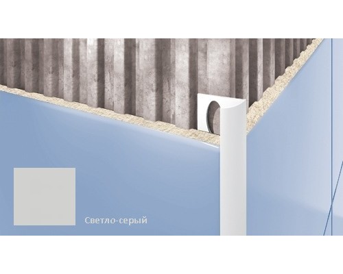 Профиль для плитки CEZAR внешний 7мм светло-серый Cezar